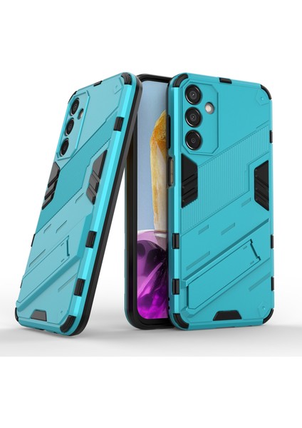 Samsung Galaxy M15 5g Kılıf Pc+Tpu Katlanır Kickstand'lı Düşmeye Dayanıklı Telefon Kılıfı-Bebek Mavisi (Yurt Dışından)