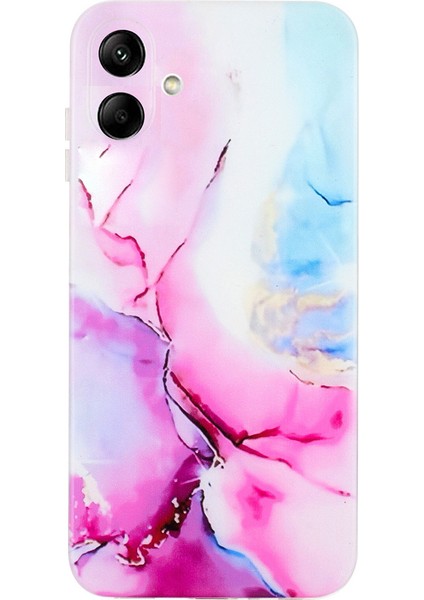 Samsung Galaxy A05 4g Kılıf Mermer Desenli Soft Tpu Telefon Kılıfı-Pembe/mavi (Yurt Dışından)