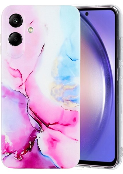Samsung Galaxy A05 4g Kılıf Mermer Desenli Soft Tpu Telefon Kılıfı-Pembe/mavi (Yurt Dışından)