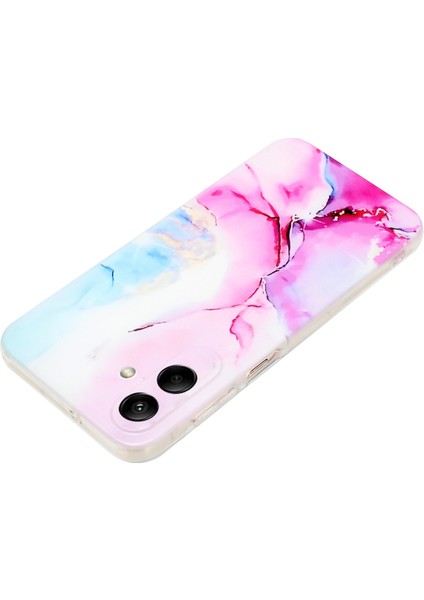 Samsung Galaxy A05 4g Kılıf Mermer Desenli Soft Tpu Telefon Kılıfı-Pembe/mavi (Yurt Dışından)