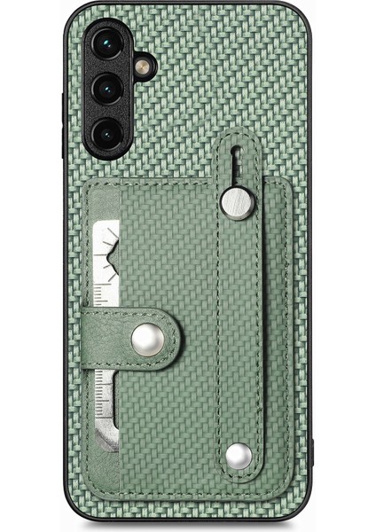 Samsung Galaxy A24 4G(162,1 x 77,6 x 8,3mm) Kılıf Kart Yuvası Kickstand Telefon Kapağı-Yeşil (Yurt Dışından)