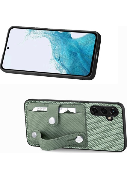 Samsung Galaxy A24 4G(162,1 x 77,6 x 8,3mm) Kılıf Kart Yuvası Kickstand Telefon Kapağı-Yeşil (Yurt Dışından) indirimleri