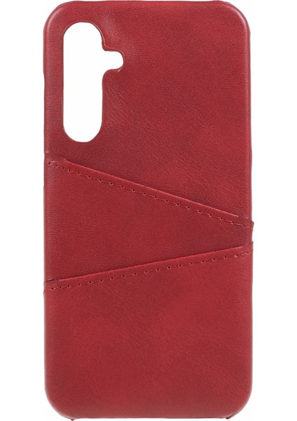 Samsung Galaxy A55 5g Kılıf Darbeye Dayanıklı 2 Kart Yuvası Pu+Pc Telefon Kapağı-Kırmızı (Yurt Dışından) fiyatları