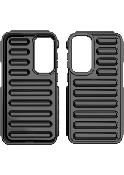 Kapsül Serisi Samsung Galaxy S24+KORUYUCU Kılıf Nervürlü Soft Tpu Telefon Kılıfı-Siyah (Yurt Dışından) fiyatları