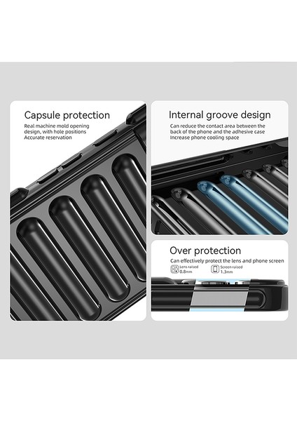 Kapsül Serisi Samsung Galaxy S24+KORUYUCU Kılıf Nervürlü Soft Tpu Telefon Kılıfı-Siyah (Yurt Dışından) modelleri