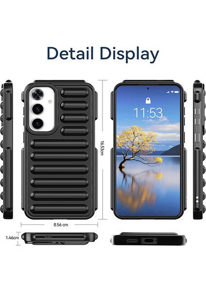 Kapsül Serisi Samsung Galaxy S24+KORUYUCU Kılıf Nervürlü Soft Tpu Telefon Kılıfı-Siyah (Yurt Dışından) indirimleri