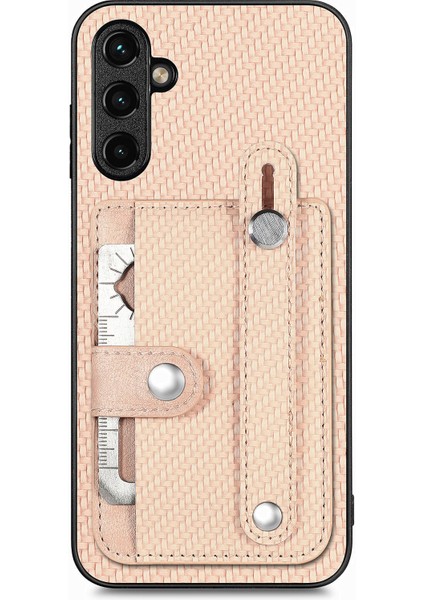 Samsung Galaxy A24 4G(162,1 x 77,6 x 8,3mm) Kılıf Kart Yuvası Kickstand Telefon Kapağı-Haki (Yurt Dışından)