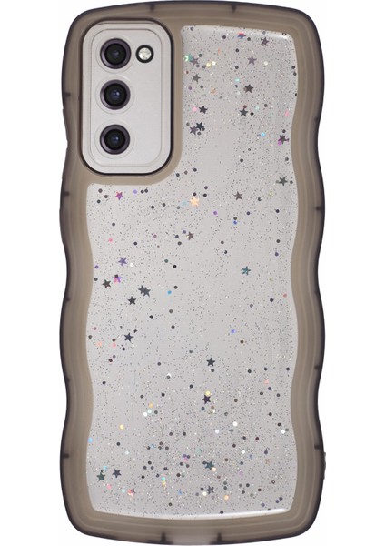 Samsung Galaxy S20 FE/S20 Fe 5g Kılıf Glitter Yıldız Tpu Kapak-Şeffaf Siyah (Yurt Dışından)