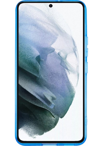 Samsung Galaxy S21 Fe 5g Kılıf Parıltılı Hassas Kesikler Tpu Telefon Kapağı-Şeffaf Mavi (Yurt Dışından)