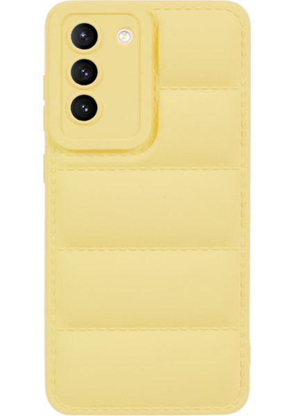 Samsung Galaxy S22+5G Kılıf Aşağı Ceket Tpu Güçlendirilmiş Köşeler Telefon Koruyucu-Sarı (Yurt Dışından)