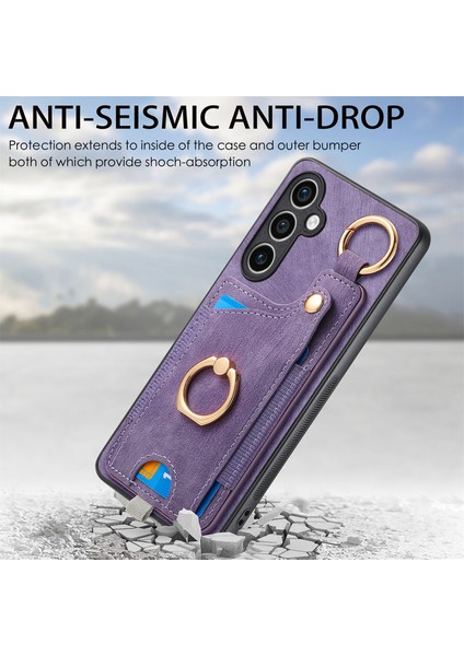 Samsung Galaxy S23 Fe Kılıf Kart Yuvası Kickstand Tpu Telefon Kılıfı-Mor (Yurt Dışından) indirimleri