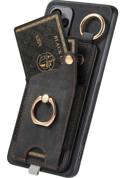 Samsung Galaxy S23 Fe Kılıf Kart Yuvası Kickstand Tpu Telefon Kılıfı-Siyah (Yurt Dışından) fiyatları