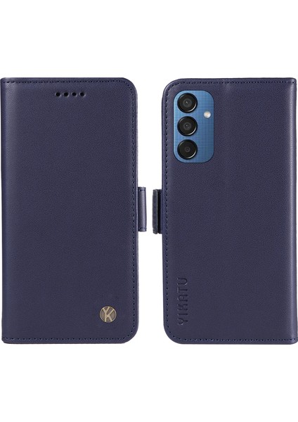Samsung Galaxy M15 5g Kılıf Cüzdan Deri Kapak Yan Manyetik Toka-Safir (Yurt Dışından)