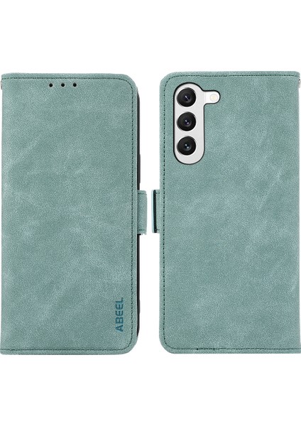 Samsung Galaxy S23+DERI Kılıf Rfıd Engelleme Cüzdan Telefon Kapağı Yan Manyetik Toka-Bebek Mavisi (Yurt Dışından)