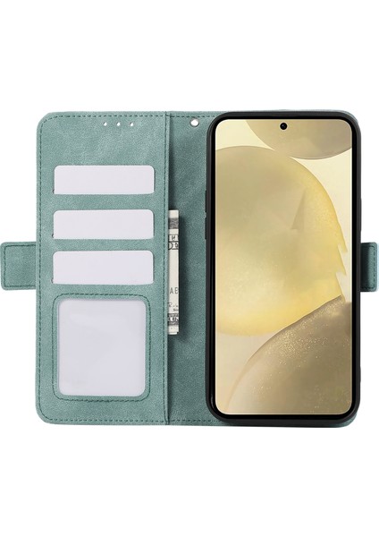 Samsung Galaxy S23+DERI Kılıf Rfıd Engelleme Cüzdan Telefon Kapağı Yan Manyetik Toka-Bebek Mavisi (Yurt Dışından)