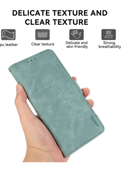 Samsung Galaxy S23+DERI Kılıf Rfıd Engelleme Cüzdan Telefon Kapağı Yan Manyetik Toka-Bebek Mavisi (Yurt Dışından)