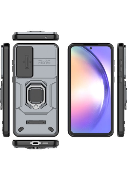 Samsung Galaxy A55 5g Kılıf Pc+Tpu Çizilmez Telefon Koruyucu Kapak, Slayt Lens Kapağı-Gri (Yurt Dışından) fırsatları