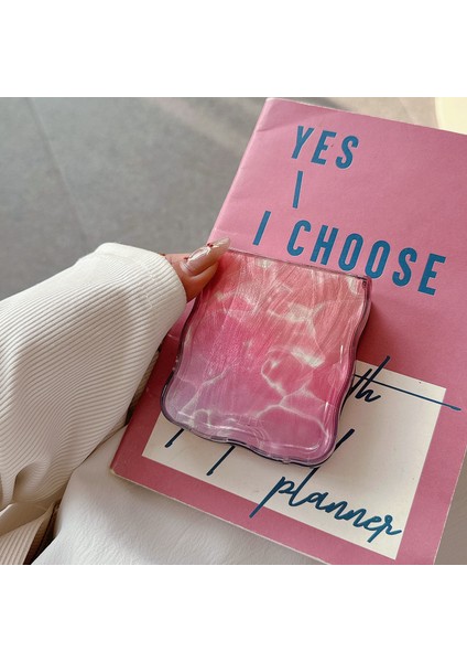 Samsung Galaxy Z Flip5 5g Kılıf Sert Pc Dalgalı Kenar Degrade Telefon Kapağı-Gül/pembe (Yurt Dışından) fırsatları