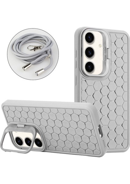 Samsung Galaxy A15 4G/A15 5g Kılıf Isı Dağılımı Tpu Kickstand Telefon Kapağı Kordon-Gri (Yurt Dışından)