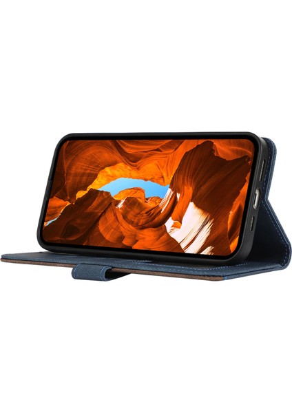 Samsung Galaxy A12 Için Drop Proof Cep Telefonu Kılıfı Rfıd Engelleme Standı Kapak-Mavi (Yurt Dışından) modelleri