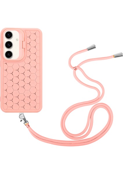 Samsung Galaxy A55 5g Kılıf Için Kickstand Manyetik Tpu Telefon Kapağı Kordonlu Isı Dağıtımı-Pembe (Yurt Dışından)