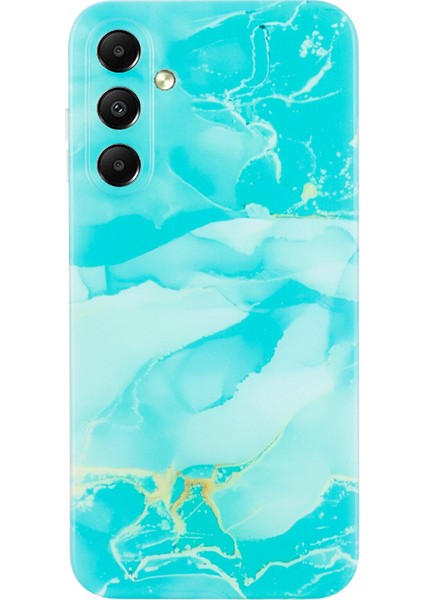 Samsung Galaxy A05S 4g Kılıf Mermer Desenli Tpu Ince Esnek Telefon Kapağı-Yeşil (Yurt Dışından)