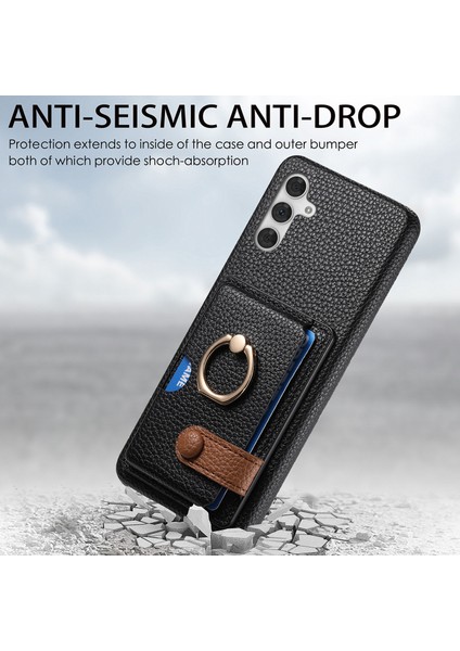 Samsung Galaxy A05S 4g Telefon Kılıfı Pu+Pc+Tpu Kickstand Telefon Kapağı-Siyah (Yurt Dışından) indirimleri