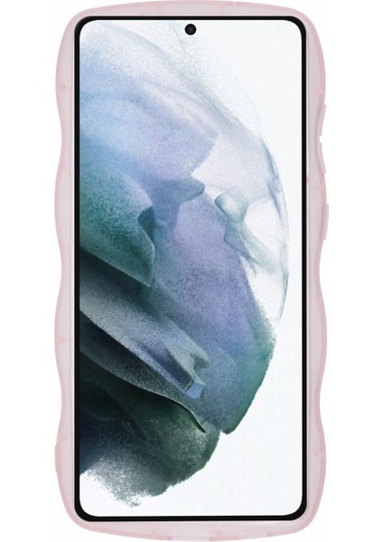 Samsung Galaxy S21 Fe 5g Kılıf Dalga Çerçeve Kıvırcık Şekil Tpu Epoksi Telefon Kapağı-Şeffaf Pembe (Yurt Dışından) fiyatları