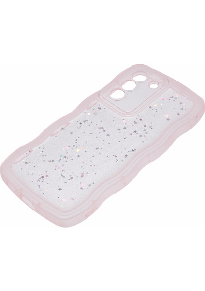 Samsung Galaxy S21 Fe 5g Kılıf Dalga Çerçeve Kıvırcık Şekil Tpu Epoksi Telefon Kapağı-Şeffaf Pembe (Yurt Dışından) fırsatları