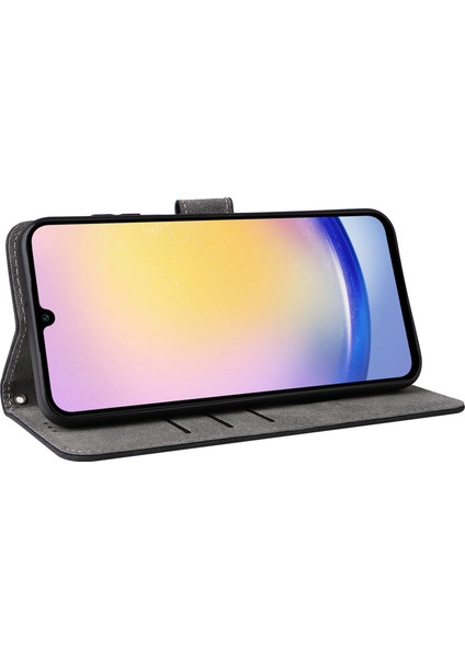 Samsung Galaxy F15 5g Kılıf Pu Deri Rfıd Engelleme Manyetik Toka Cüzdan Telefon Kapağı-Siyah (Yurt Dışından)