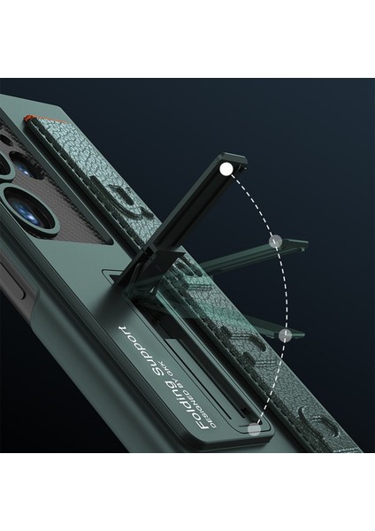 Samsung Galaxy S22 Ultra 5g Kılıf Için Tamamen Sarılmış Deri + Ayarlanabilir Kickstand-Karbon Fiber ile Pc Telefon Kapağı (Yurt Dışından) indirimleri
