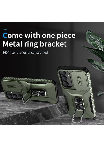 Samsung Galaxy A55 5g Kılıf Için Tpu+Pc Kamera Lens Koruma Kickstand Telefon Kapağı-Yeşil (Yurt Dışından) fiyatları