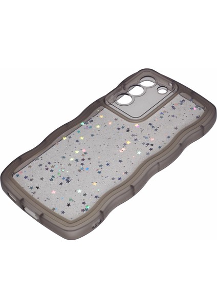 Samsung Galaxy S22+5G Dalgalı Kenar Tpu Kılıf Anti-Drop Epoksi Telefon Kapağı-Şeffaf Siyah (Yurt Dışından) fırsatları