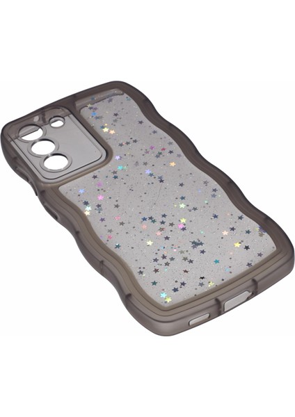 Samsung Galaxy S22+5G Dalgalı Kenar Tpu Kılıf Anti-Drop Epoksi Telefon Kapağı-Şeffaf Siyah (Yurt Dışından) indirimleri
