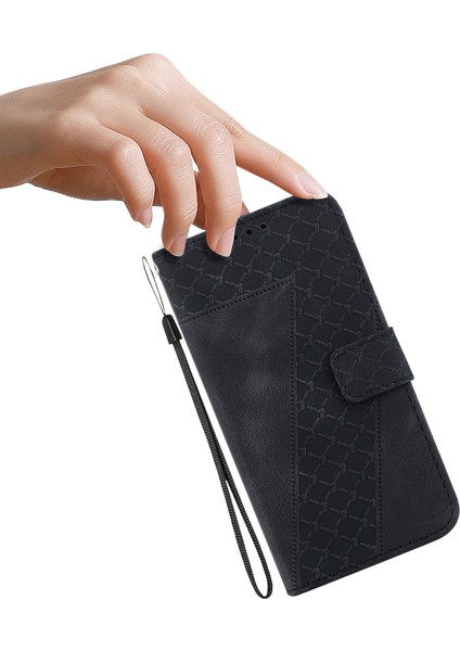Samsung Galaxy M15 5g Kılıf Deri Cüzdan Standı Kapak Baskı 7-Şekil-Siyah (Yurt Dışından)