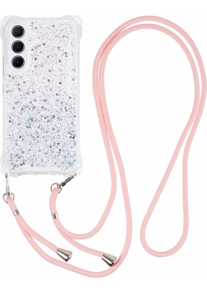 Samsung Galaxy A34 5g Kapak Gradyan Tpu+Akrilik Askılı Cep Telefonu Kılıfı-Pembe+Yeşil (Yurt Dışından)