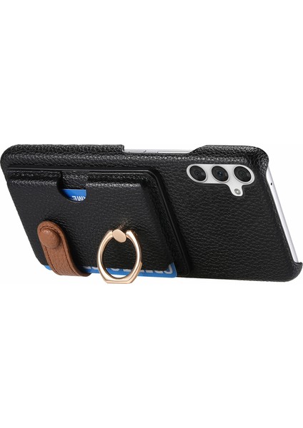 Samsung Galaxy A13 5g Pu+Pc+Tpu Telefon Kapağı-Siyah Kickstand Telefon Kılıfı (Yurt Dışından) modelleri