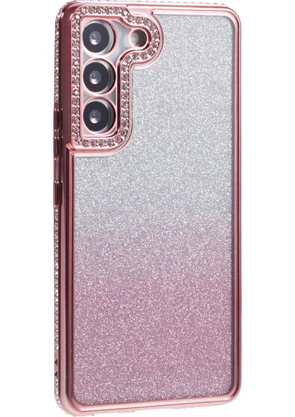 Samsung Galaxy S22 + 5g Kılıf Için Yapay Elmas Dekor Renk Gradyan Tpu Telefon Kapağı-Gül Altın (Yurt Dışından) modelleri
