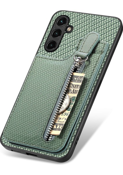 Samsung Galaxy A05S 4g Kılıf Karbon Fiber Kickstand Kapak Desteği Manyetik Araç Montaj Tutucu-Yeşil (Yurt Dışından) indirimleri