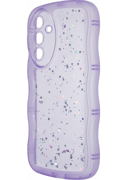 Samsung Galaxy A05S 4g Darbeye Dayanıklı Kılıf Dalgalı Kenar Epoksi Tpu Telefon Kapağı-Şeffaf Mor (Yurt Dışından) fiyatları