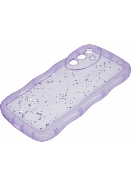 Samsung Galaxy A05S 4g Darbeye Dayanıklı Kılıf Dalgalı Kenar Epoksi Tpu Telefon Kapağı-Şeffaf Mor (Yurt Dışından) modelleri