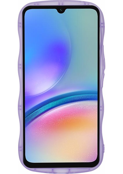 Samsung Galaxy A05S 4g Darbeye Dayanıklı Kılıf Dalgalı Kenar Epoksi Tpu Telefon Kapağı-Şeffaf Mor (Yurt Dışından) indirimleri