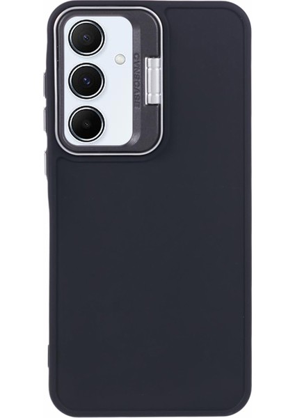 Samsung Galaxy A15 4g/5g Kılıf Darbeye Dayanıklı Silikon Telefon Kılıfı ve Kickstand-Siyah (Yurt Dışından)