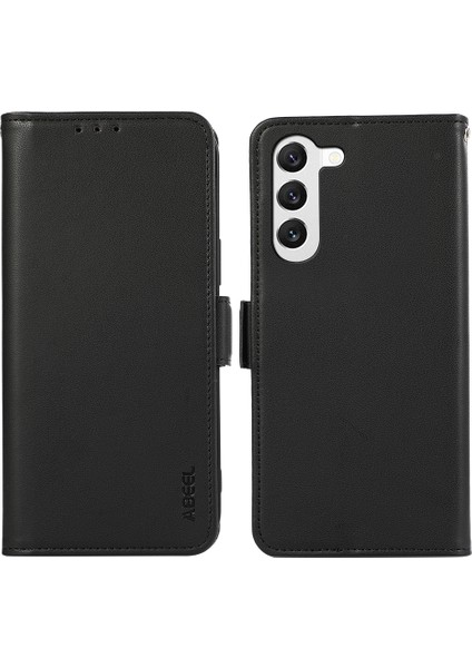 Samsung Galaxy S23+5G Kılıf Yumuşak Pu Deri Rfıd Engelleme Cüzdan Telefon Kabuğu-Siyah (Yurt Dışından)