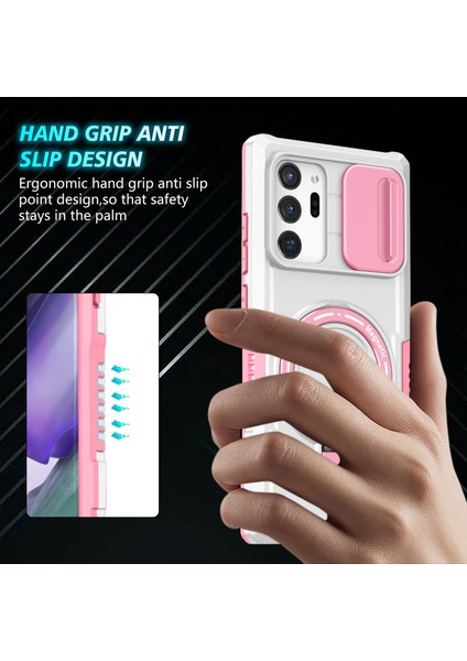 Samsung Galaxy NOTE20 ULTRA/NOTE20 Ultra 5g Kılıf Anti-Damla Pc+Tpu Telefon Kabuğu Magsafe-Pembe/beyaz ile Uyumlu (Yurt Dışından) fiyatları