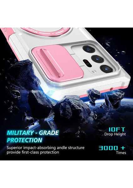Samsung Galaxy NOTE20 ULTRA/NOTE20 Ultra 5g Kılıf Anti-Damla Pc+Tpu Telefon Kabuğu Magsafe-Pembe/beyaz ile Uyumlu (Yurt Dışından) indirimleri