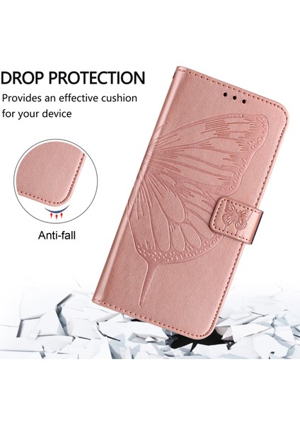 Samsung Galaxy Z Fold6 5g Kılıf El Askılı Cüzdan Deri Telefon Kılıfı-Pembe Altın (Yurt Dışından)