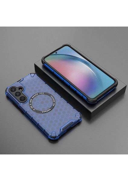 Samsung Galaxy A55 5g Kılıf Petek Isı Dağılımı Tpu+Pc Manyetik Telefon Kapağı-Mavi (Yurt Dışından) indirimleri