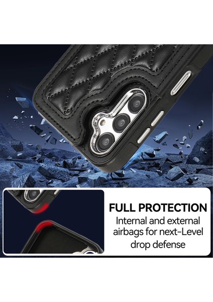 Samsung Galaxy S23 Fe Kılıf Rfıd Engelleme Kart Tutucu Halka Omuz Askılı Kickstand Kapak-Siyah (Yurt Dışından) indirimleri