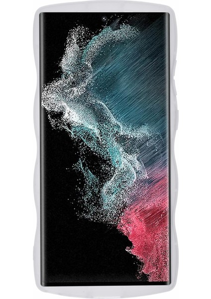 Samsung Galaxy S23 Ultra Kılıf Dalgalı Kenar Epoksi Tpu Telefon Kılıfı-Şeffaf Beyaz (Yurt Dışından) indirimleri